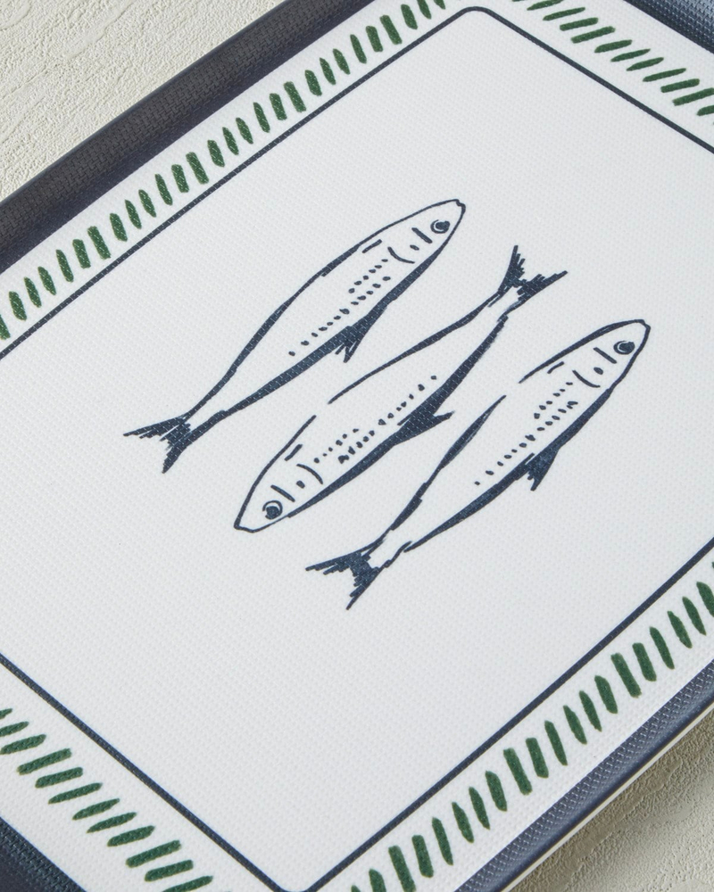 Maritime Melody Melamin Kaydırmaz Tepsi 25x38 cm Beyaz - Lacivert