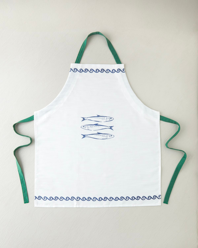 Maritime Melody Polyester Mutfak Önlüğü 65x75 cm Beyaz - Yeşil