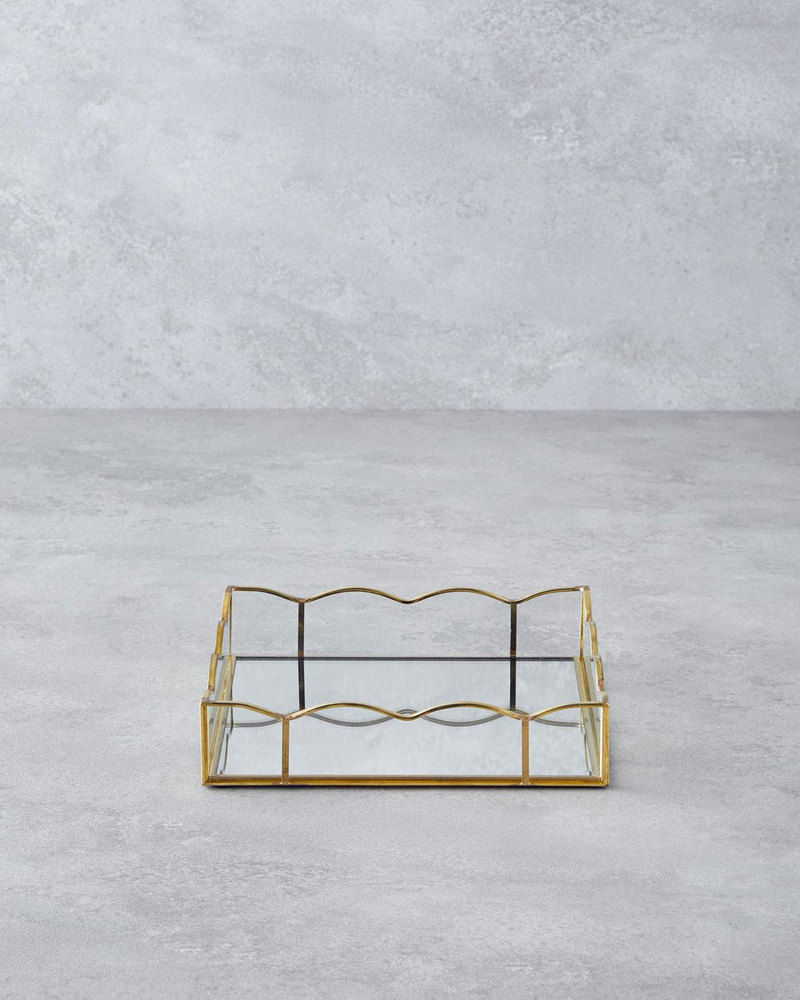 Mensa Dekoratif Tepsi 23.8x23x3.8 Gold