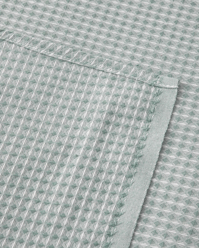 Modern Grid Çift Kişilik Pike 180x220 cm Yeşil