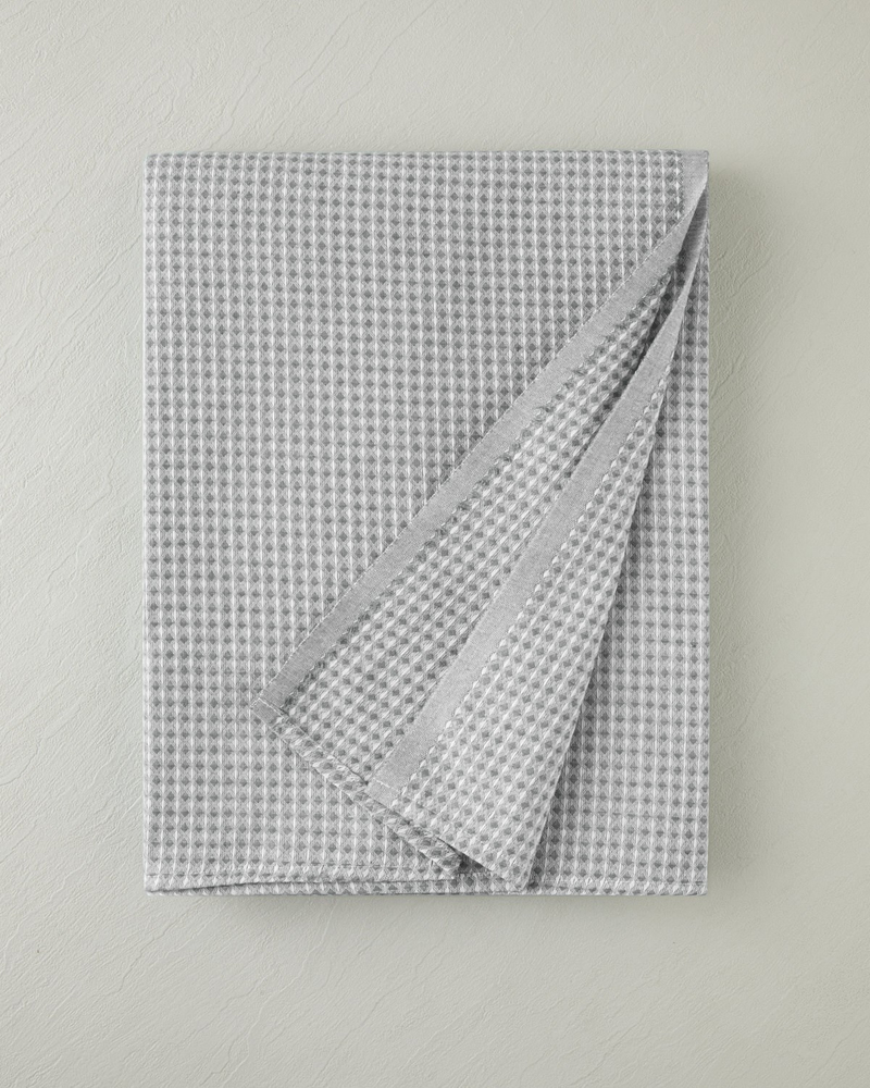 Modern Grid Çift Kişilik Pike 180x220 cm Gri