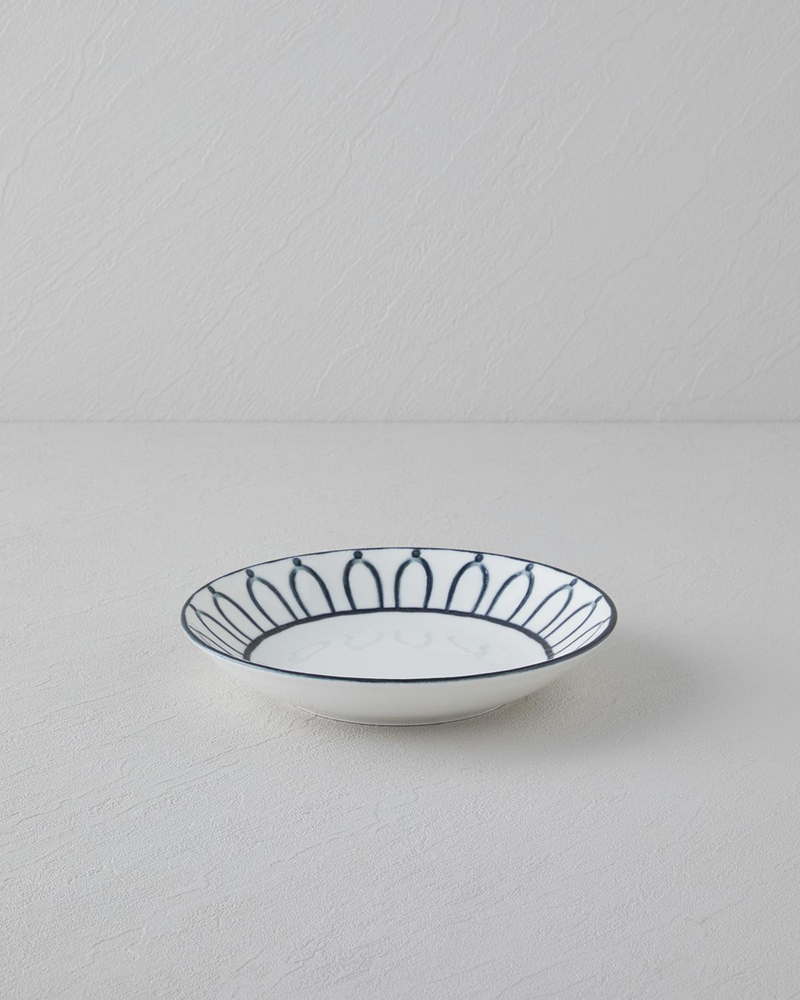 Monarch Porselen Çukur Tabak 19 cm Siyah - Beyaz