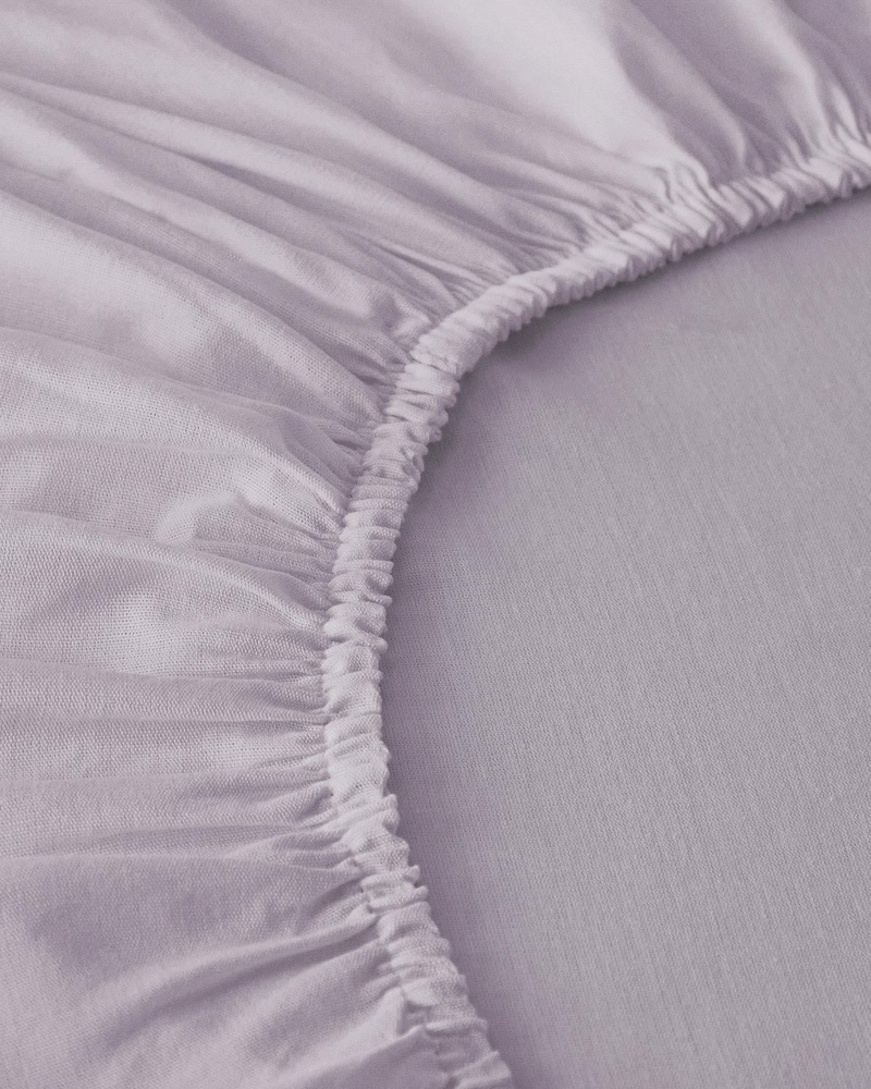 Novella Premium Pamuk Dokulu Tek Kişilik Lastikli Çarşaf 100x200 cm Lila