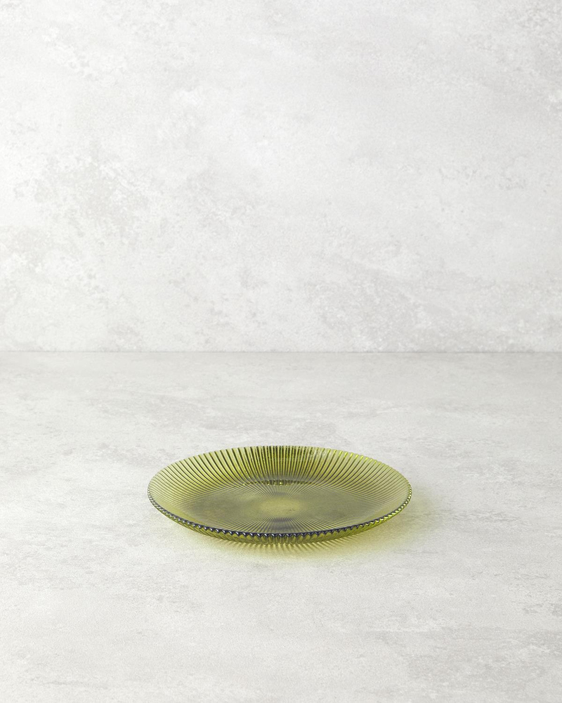Olith Cam Pasta Tabağı 16 cm Yeşil
