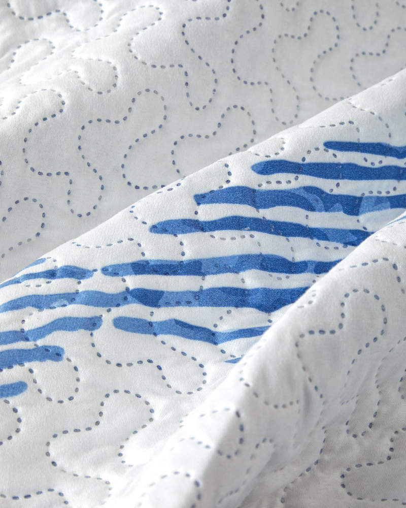 Pesca Wave  Tek Kişilik Çok Amaçlı Örtü 160x220 cm Mavi