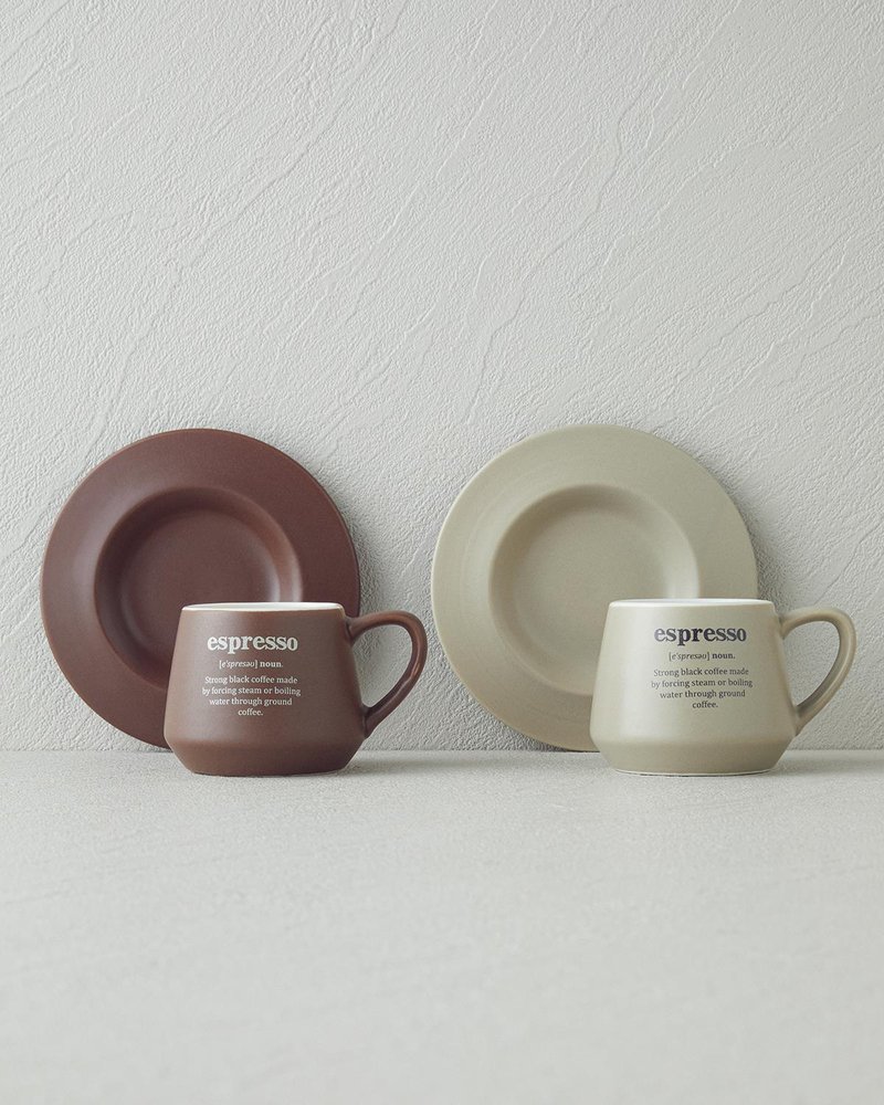 Phoebe New Bone China 4 Parça 2 Kişilik Kahve Fincan Takımı 90 ml Kahve-Yeşil