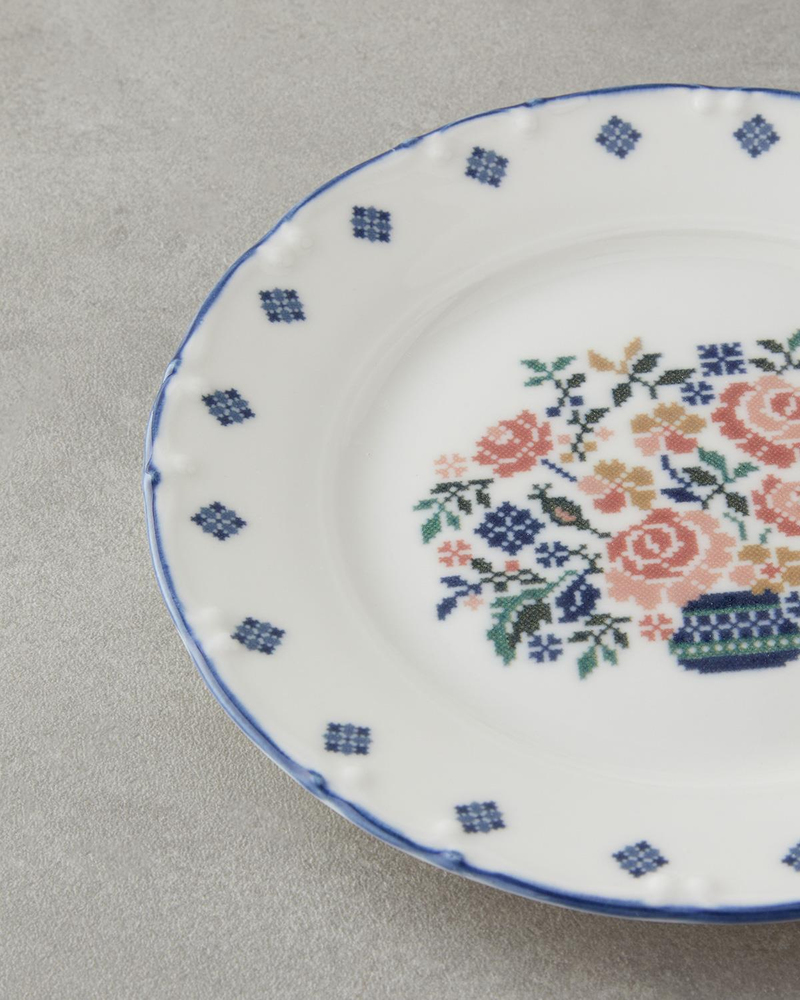 Pixel Porselen Pasta Seti 4'lü Renkli