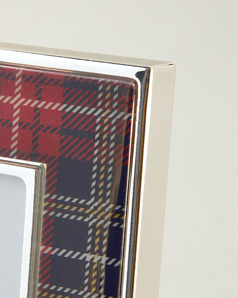 Plaid Çerçeve Bordo