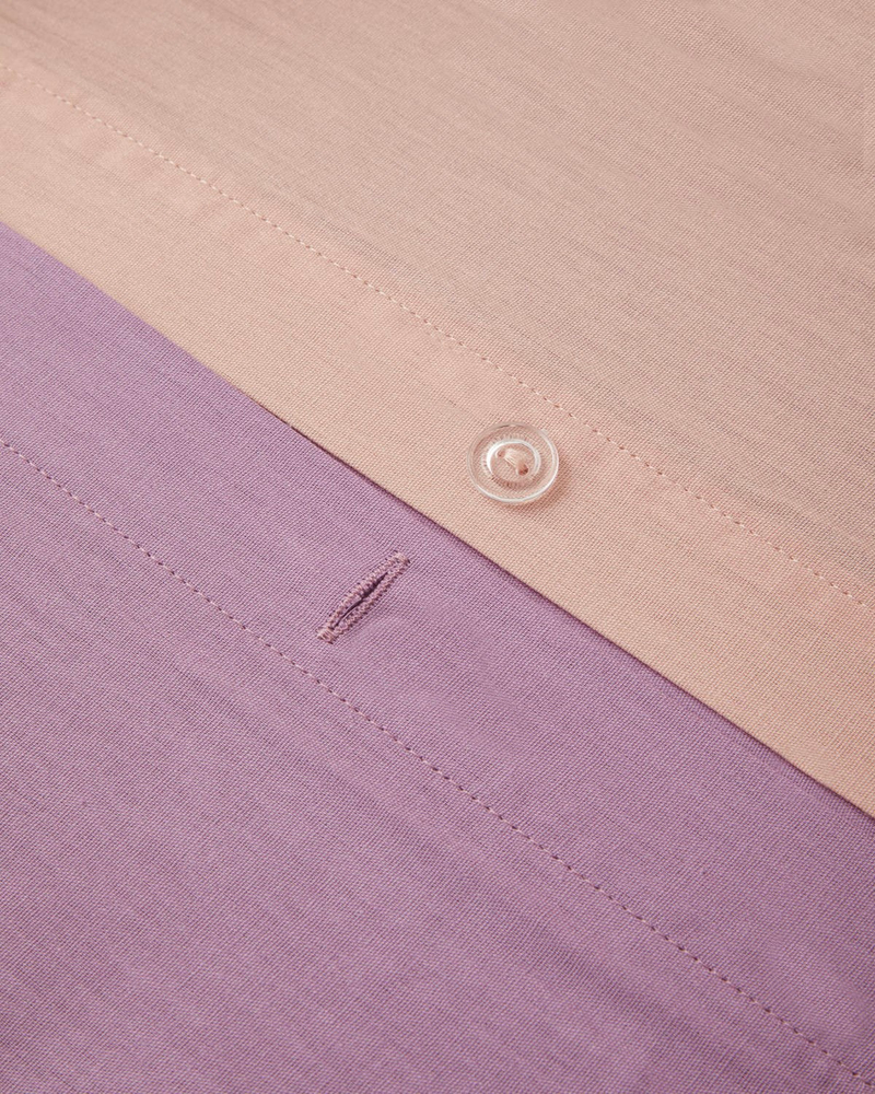 Plain Pamuk Çift Kişilik Nevresim Takımı 200x220 cm Toz Pembe-Leylak
