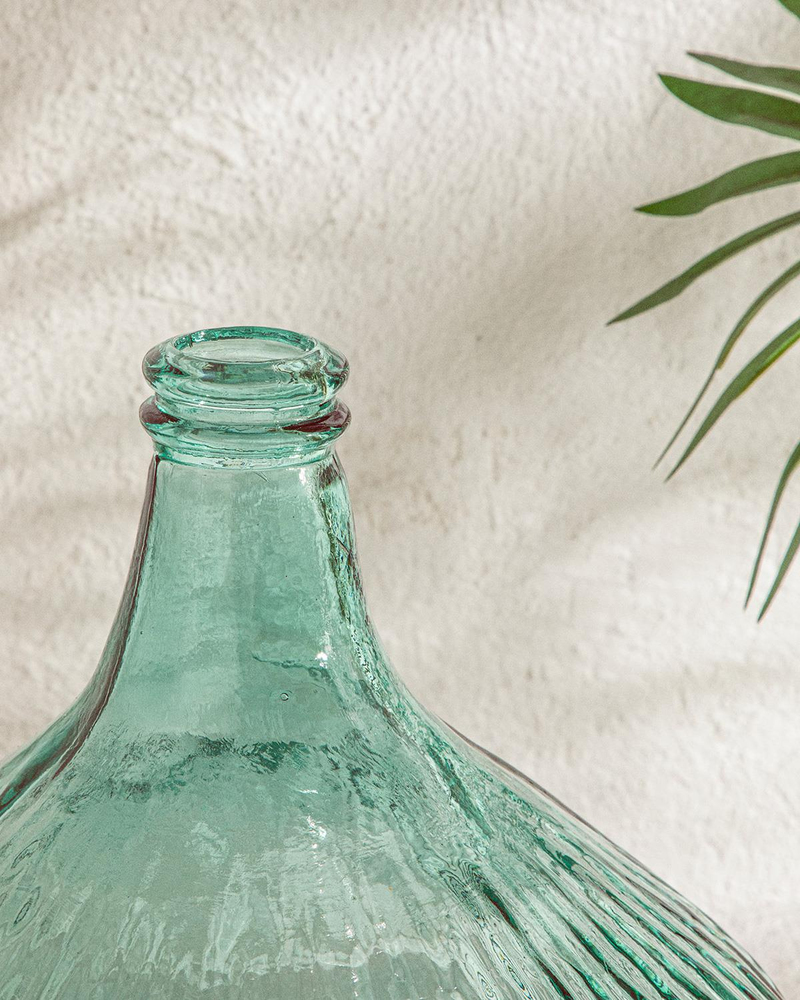 Recycled Demijohn Cam Vazo Yeşil