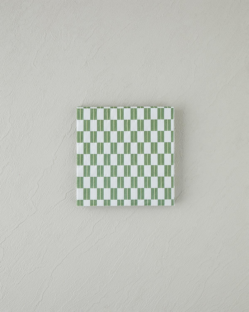 Retro Trellis Kağıt 20'li Kağıt Peçete 33x33 cm Yeşil