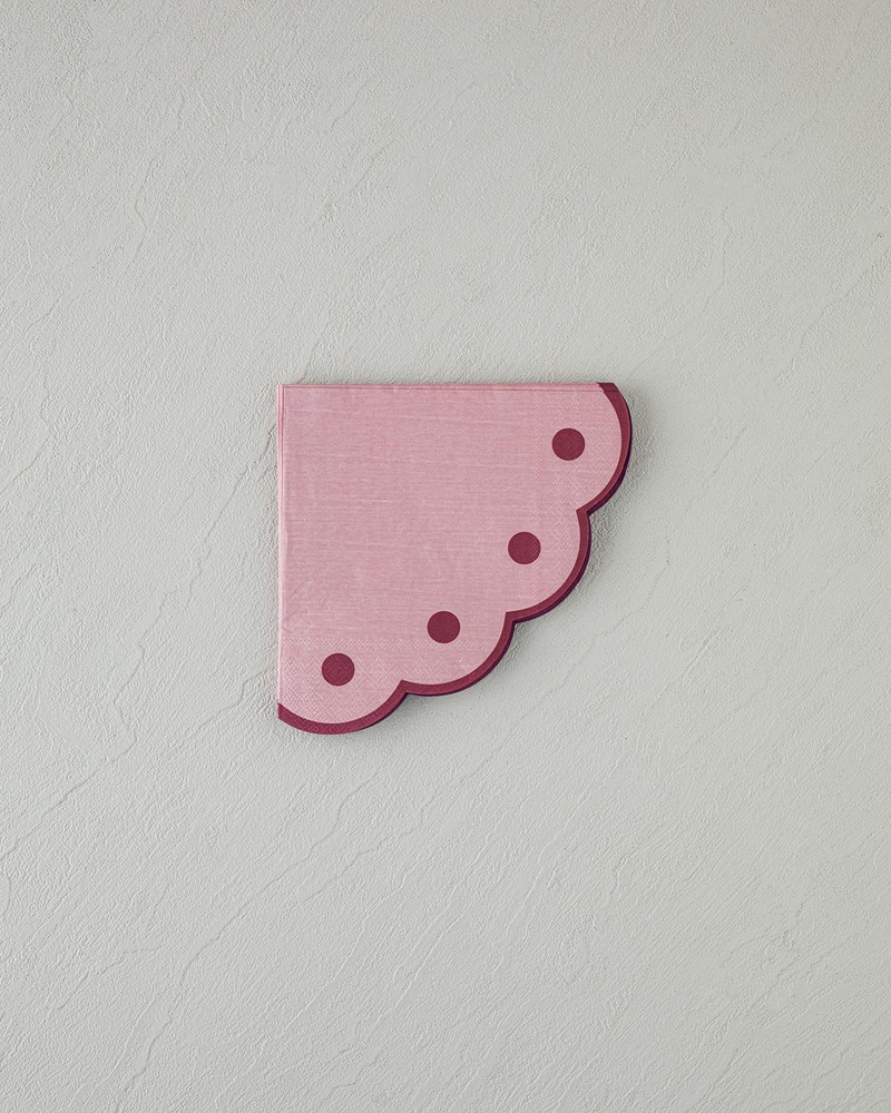 Retro Waves Kağıt 20'li Kağıt Peçete 33x33 cm Pembe