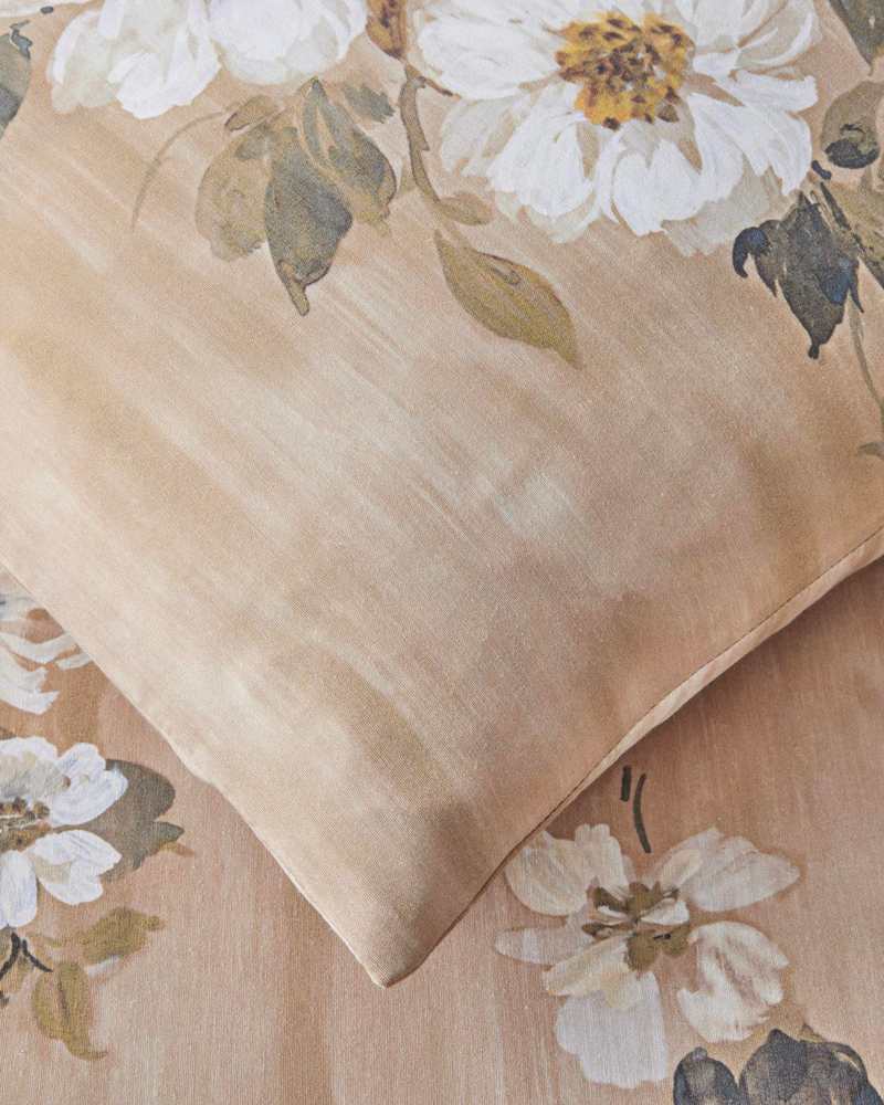 Rose Bright Dijital Baskılı Kolay Ütülenir  Tek Kişilik Nevresim Takımı 160x220 cm Kahverengi