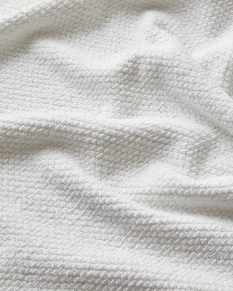 Sandy Stripe Pamuk Ayak Havlusu 50x70 cm Beyaz