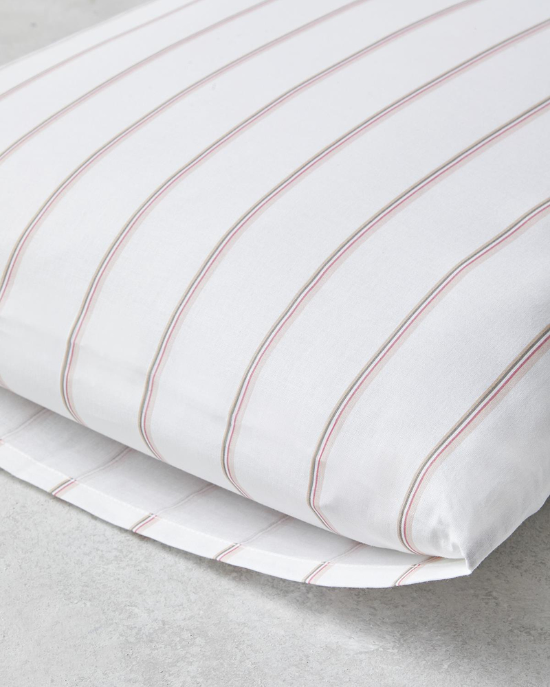 Serene Stripes Pamuklu 2'li Yastık Kılıfı 50x70 cm Pembe