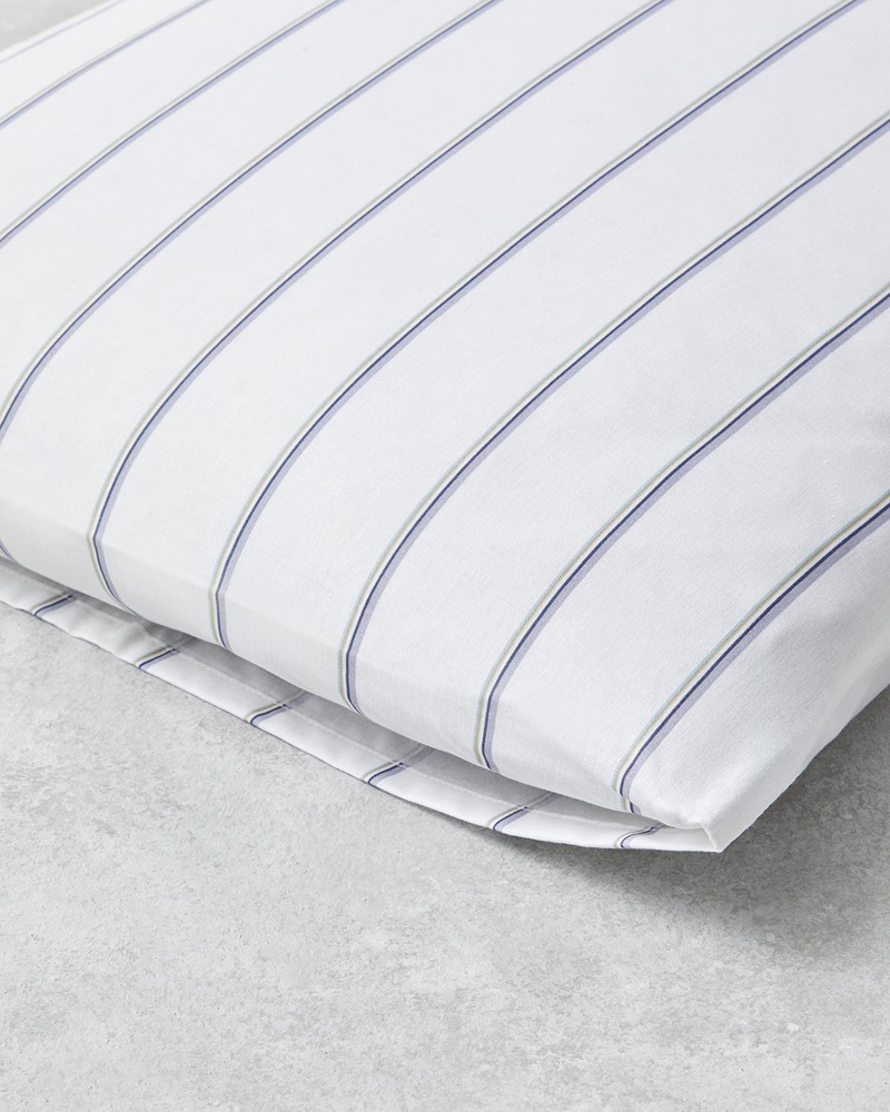 Serene Stripes Pamuklu 2'li Yastık Kılıfı 50x70 cm Lacivert