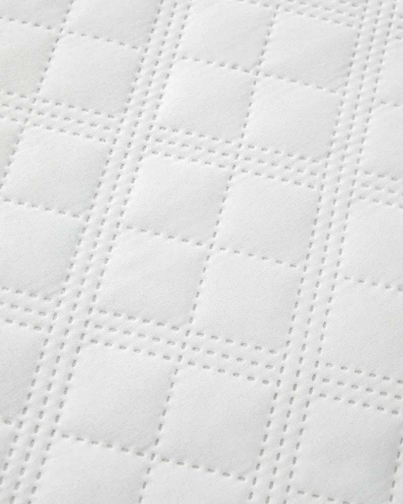 Star Mikrofiber Kapitoneli Tek Kişilik Alez 100x200 cm Beyaz