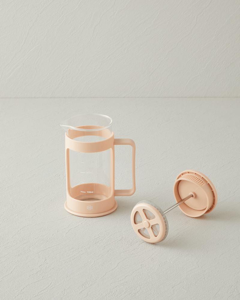 Stella Borosilikat French Press 360 ml Açık Pembe