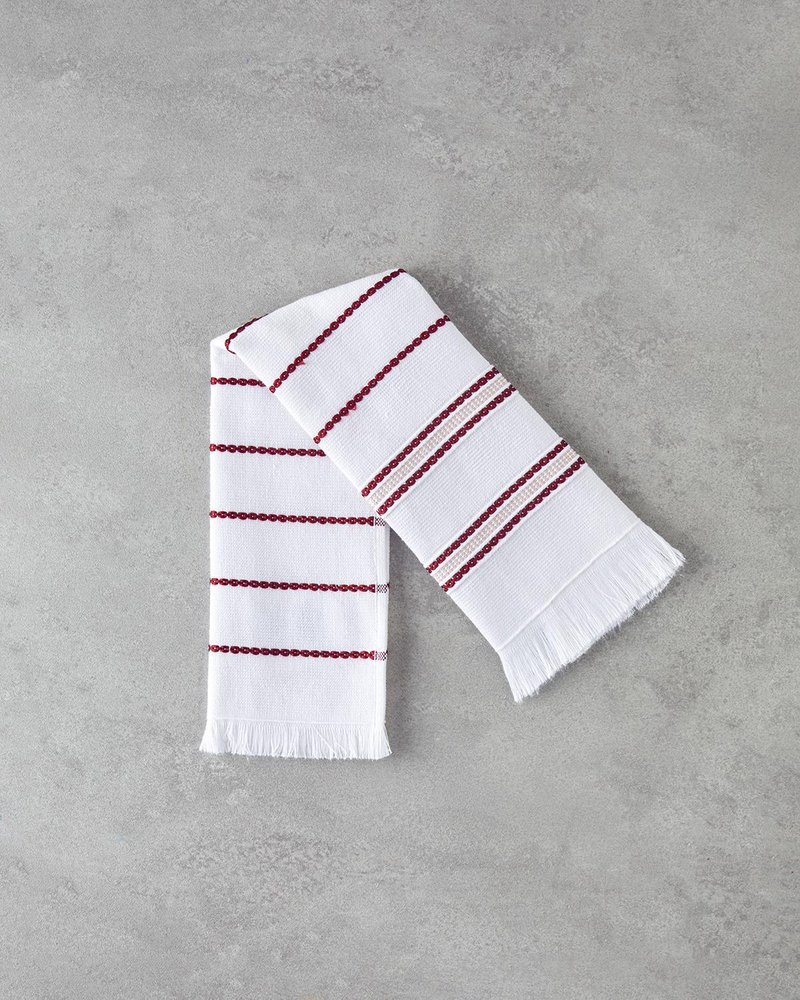 Stria Pamuk Polyester Kurulama Bezi 30x50 cm Bordo