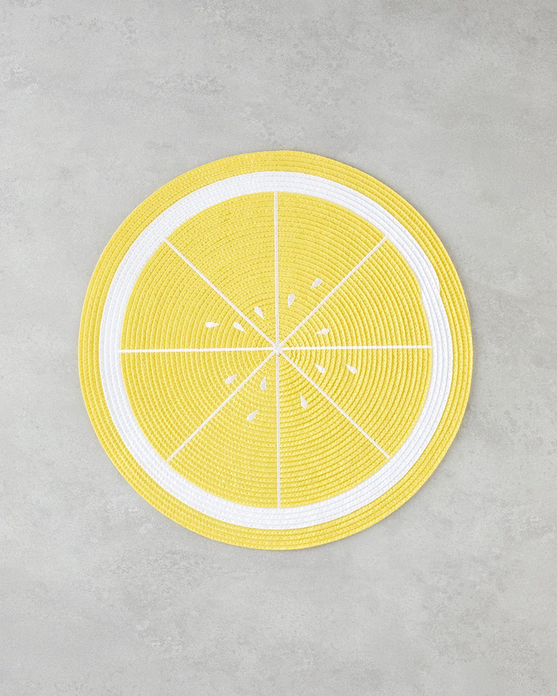 Summer Lemon PP 2'li Amerikan Servis 38 cm Sarı
