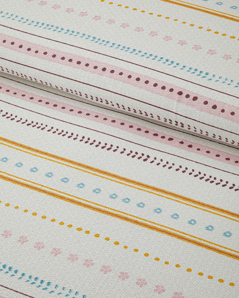 Sweet Stripes Baskılı Pamuklu Çift Kişilik Pike 200x220 cm Pembe