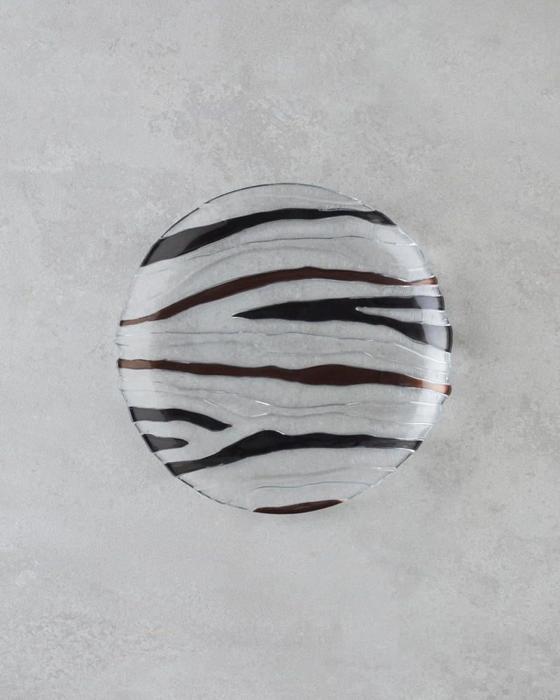 Terra Cam Pasta Tabağı 21 cm Kahverengi-Siyah