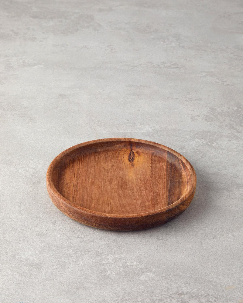 Timbered Akasya Sunumluk 15x2 Cm Kahverengi