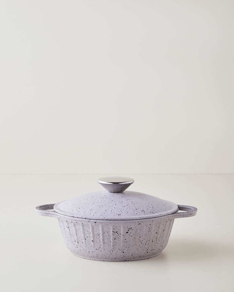 Tiny Cast Premium Döküm 5 Parça Mini Tencere Seti 16x16x16 cm Lila