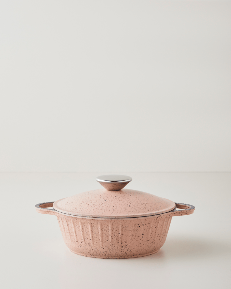 Tiny Cast Premium Döküm 5 Parça Mini Tencere Seti 16x16x16 cm Pembe