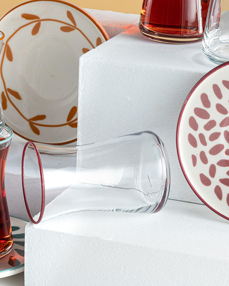 Trina Porselen 6'lı Çay Seti 160 ml Renkli