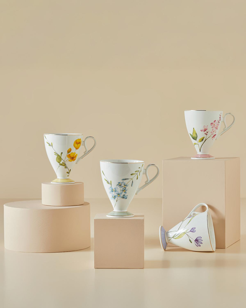 Valentina New Bone China Kupa 300 ml Lila
