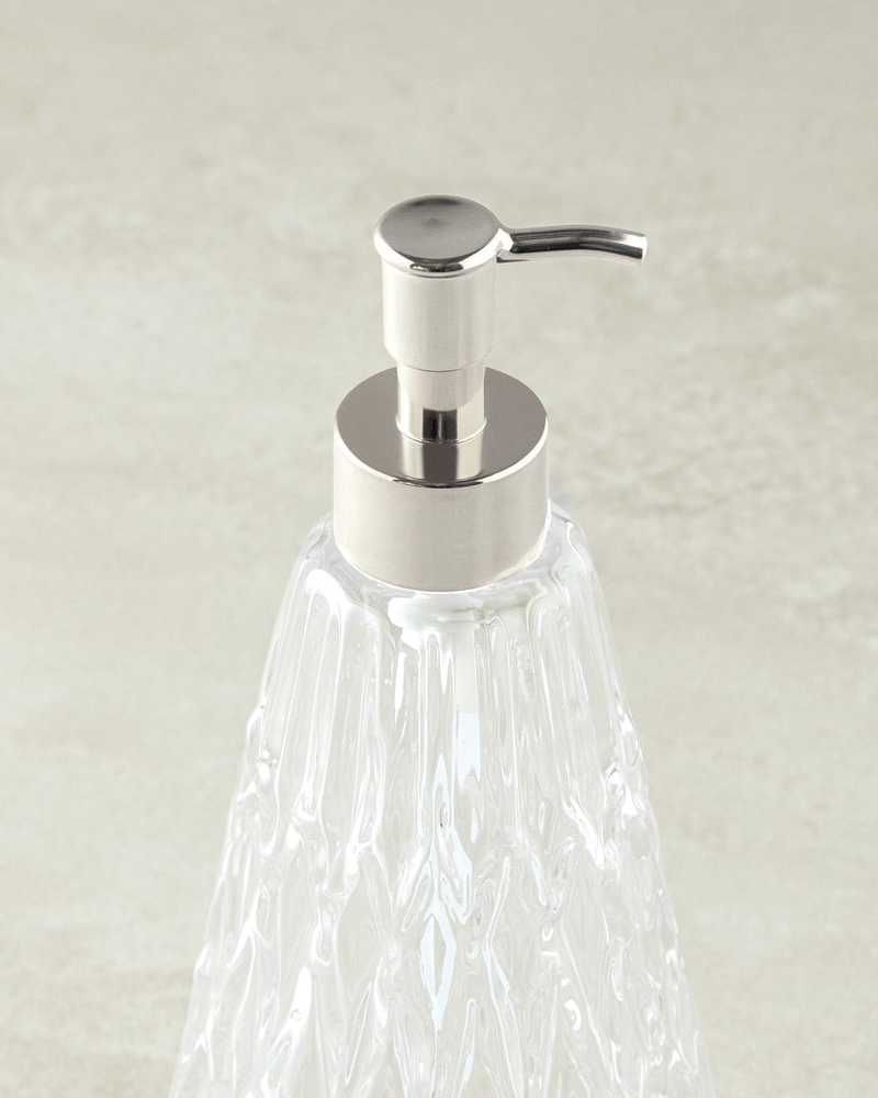 Valeria Cam Banyo Sıvı Sabunluk 10x22 cm Şeffaf
