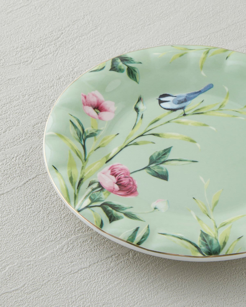 Vanilla New Bone China Pasta Tabağı 16 cm Açık Yeşil