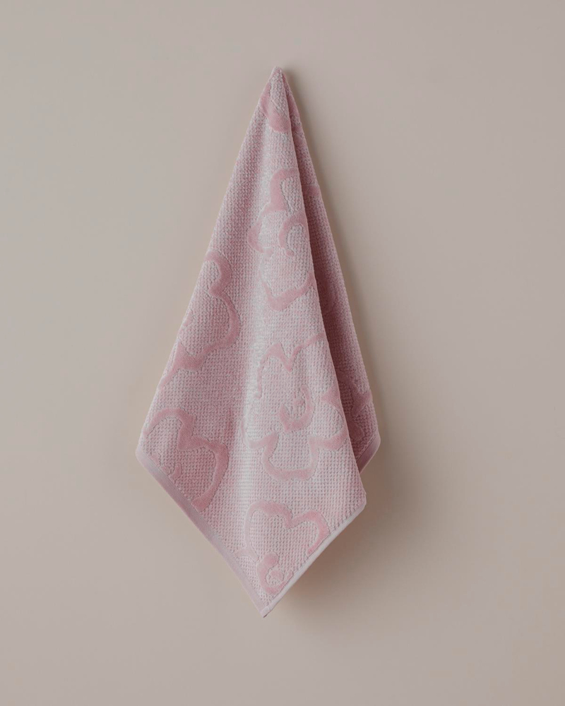 Velvet Bloom Pamuk Yüz Havlusu 50x80 cm Pembe