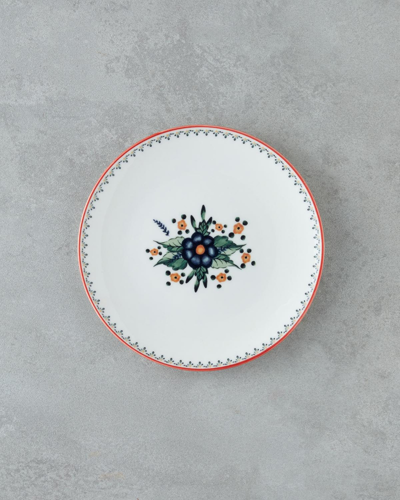 Whimsical Bone Porselen Pasta Tabağı 19 cm Renkli