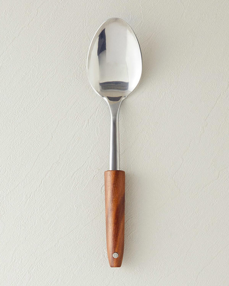 Woody Spoon Çelik Servis Kaşığı Kahve