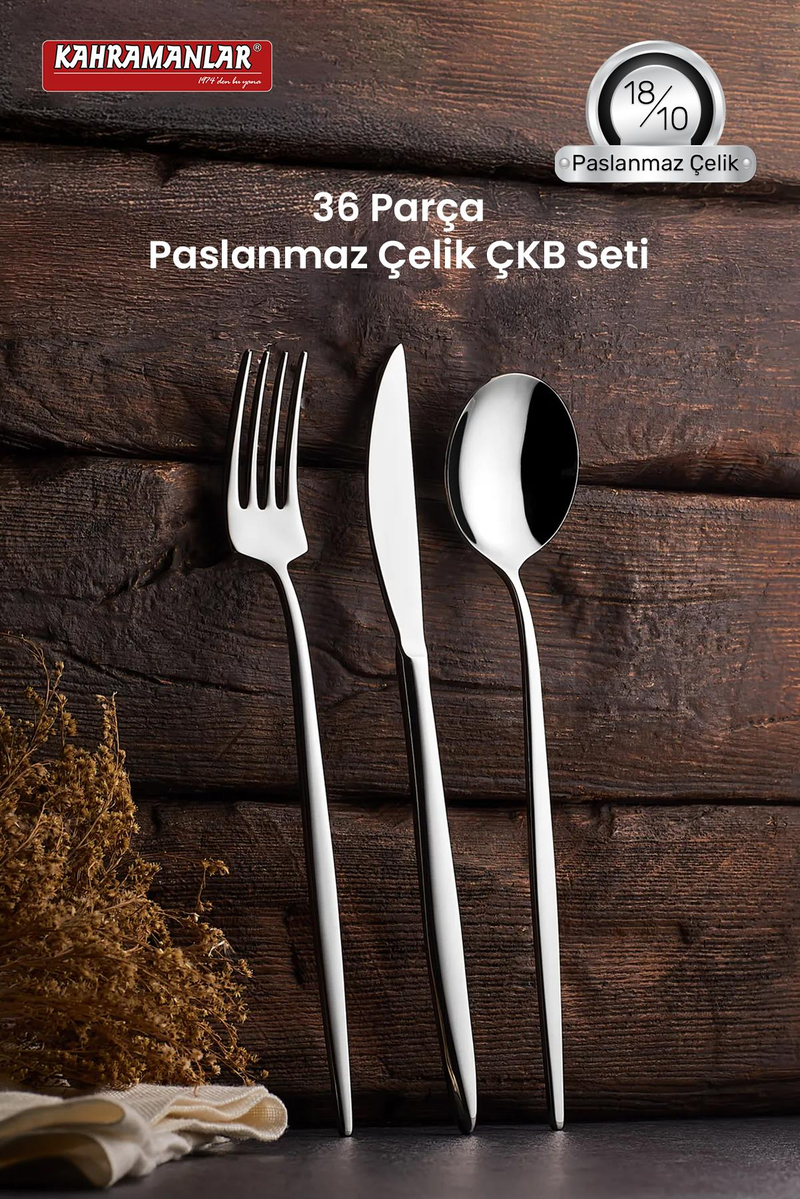 KahramanlarNil 36 Parça Çatal Kaşık Bıçak Takımı4468