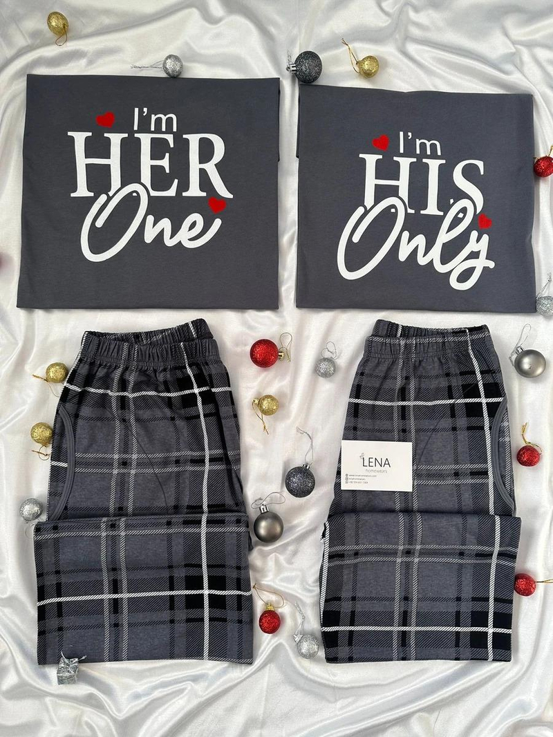             Her & His One Çift Pijama Takmı         