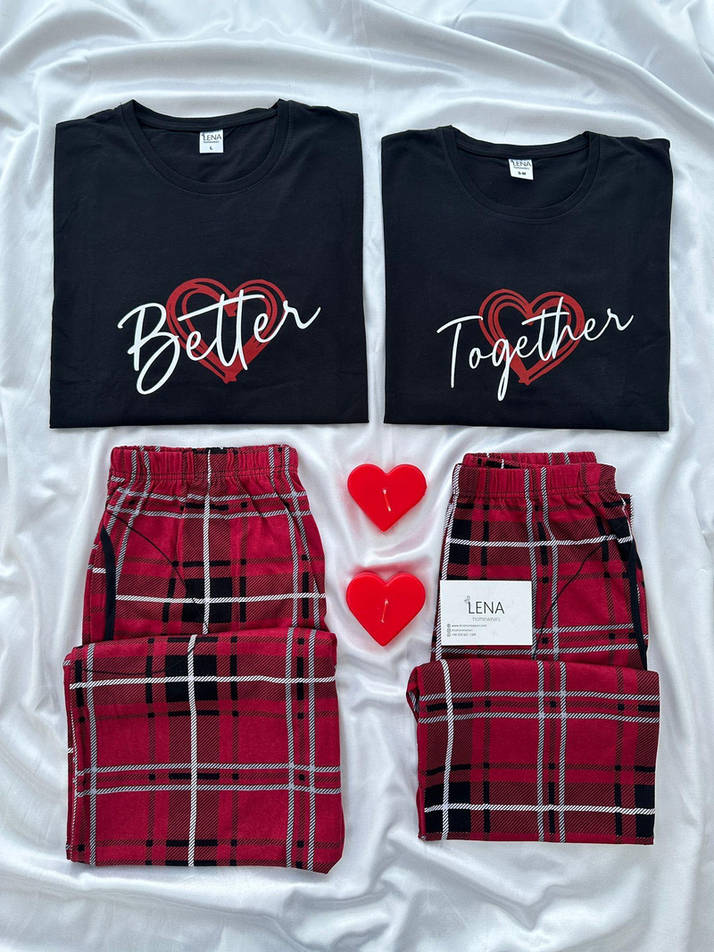Best Couple Çift Pijama Takımı 