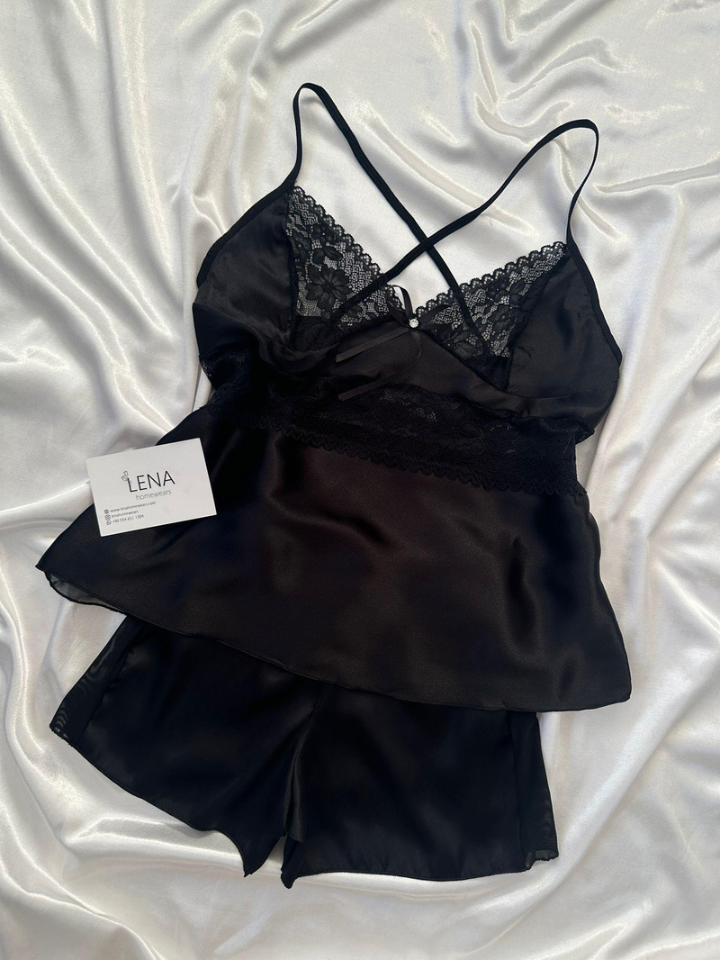 Black Diva 3lü Saten Takım