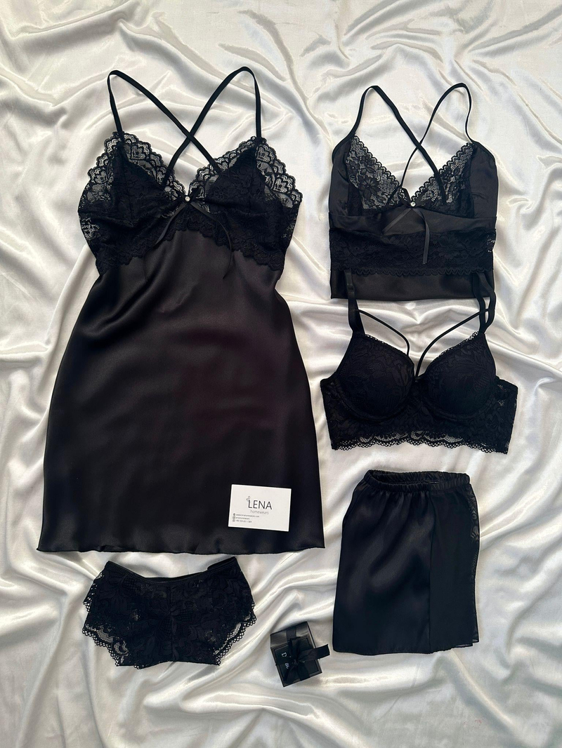 Black Diva 5li Saten Takım