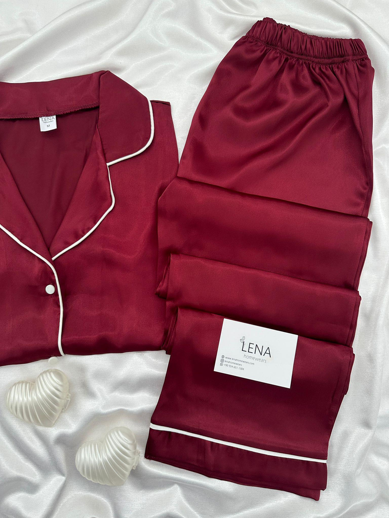 Bordo Moment Pijama Takımı 