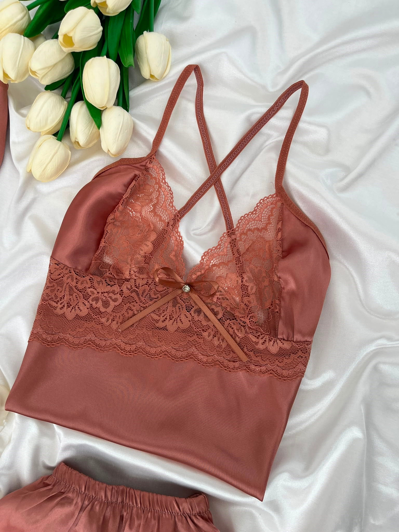 Bronz Beauty Saten Takımı
