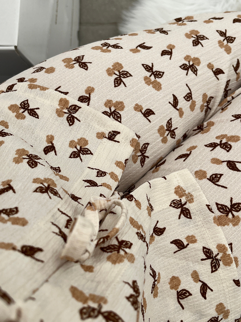 Çiçek Dalı Desenli Kısa Kollu Pijama Takımı