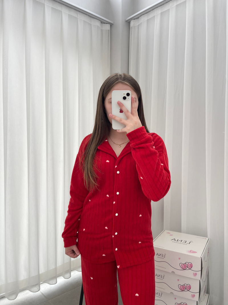 Kırmızı Dreams Pijama Takımı