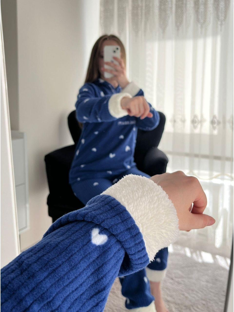 Lacivert Kalpler Pijama
