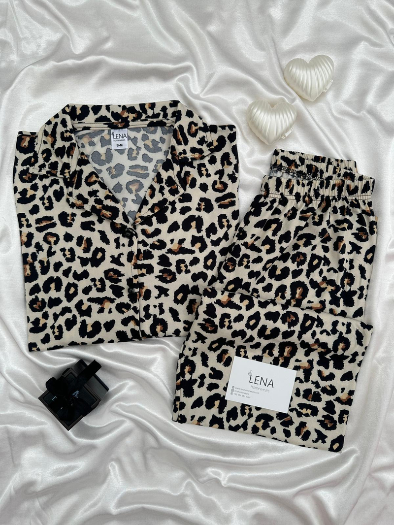 Leos Leopar Mevsimlik Pijama Takımı