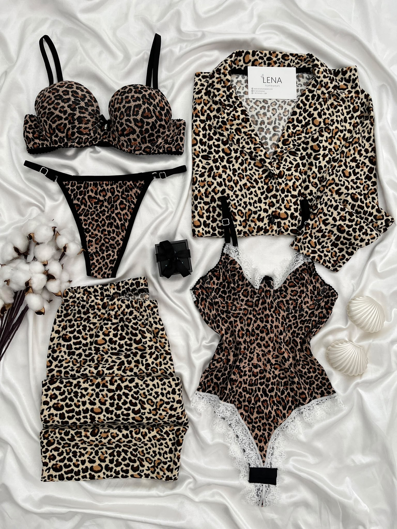 Lüks Leopar 5li Özel Set