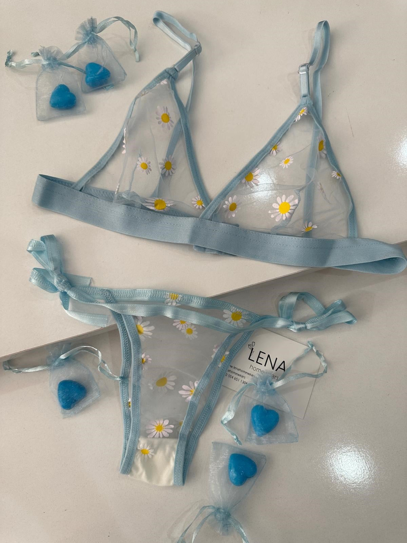 Mavi Papatya Bralet Takımı