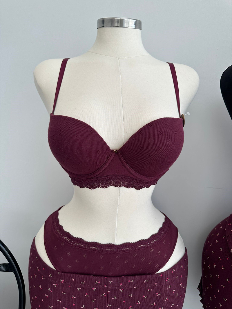Mürdüm Işıltısı %100 Pamuk 6lı Set 